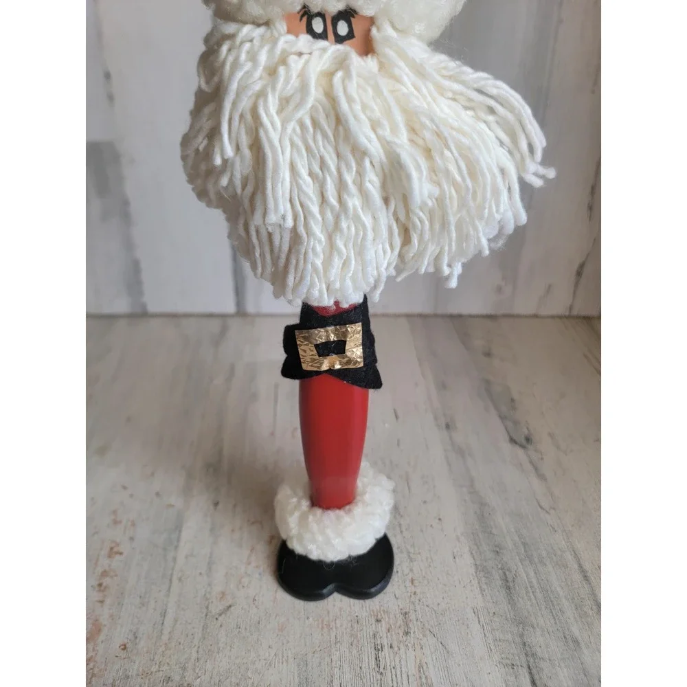 Unique rustic tall Santa Claus wooden Xmas doll vintage home decor figure